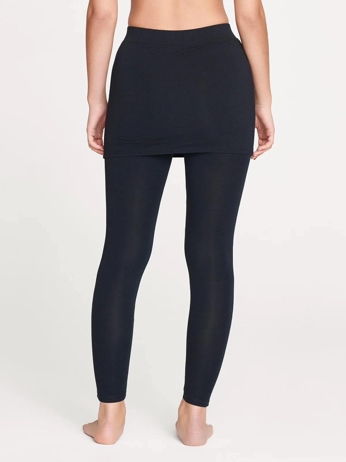 Essential Bamboo Skirt Cover Leggings - Midnight Navy - Flockneti