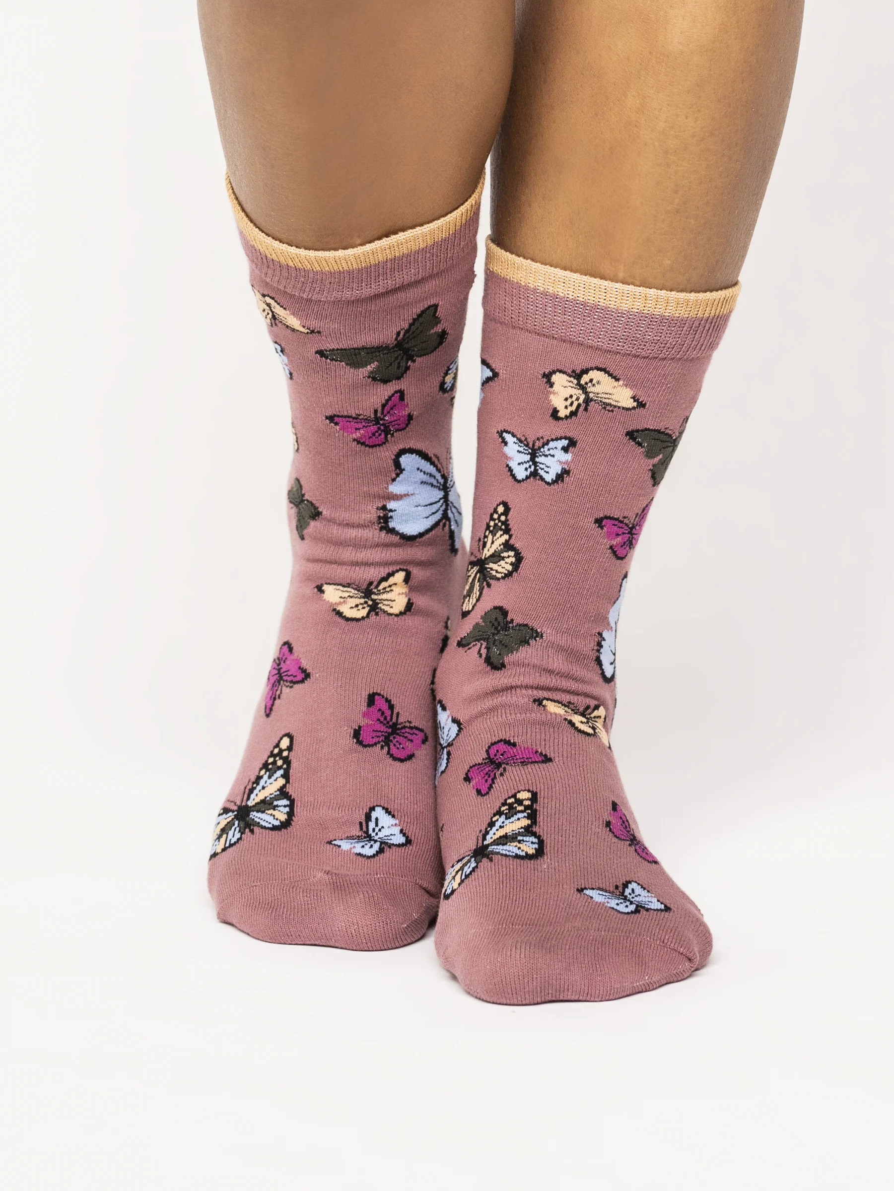 Butterfly Socks - Damson Purple - Flockneti