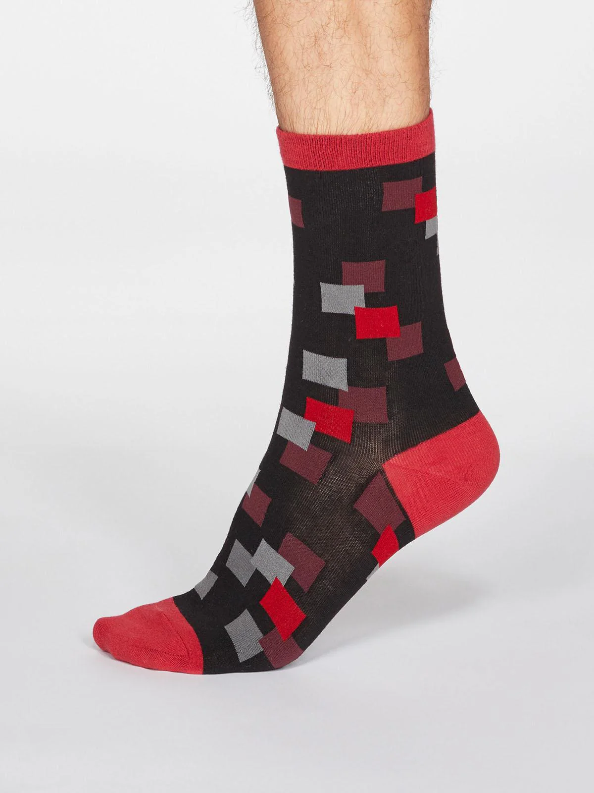 Evan Square Socks - Black - Flockneti
