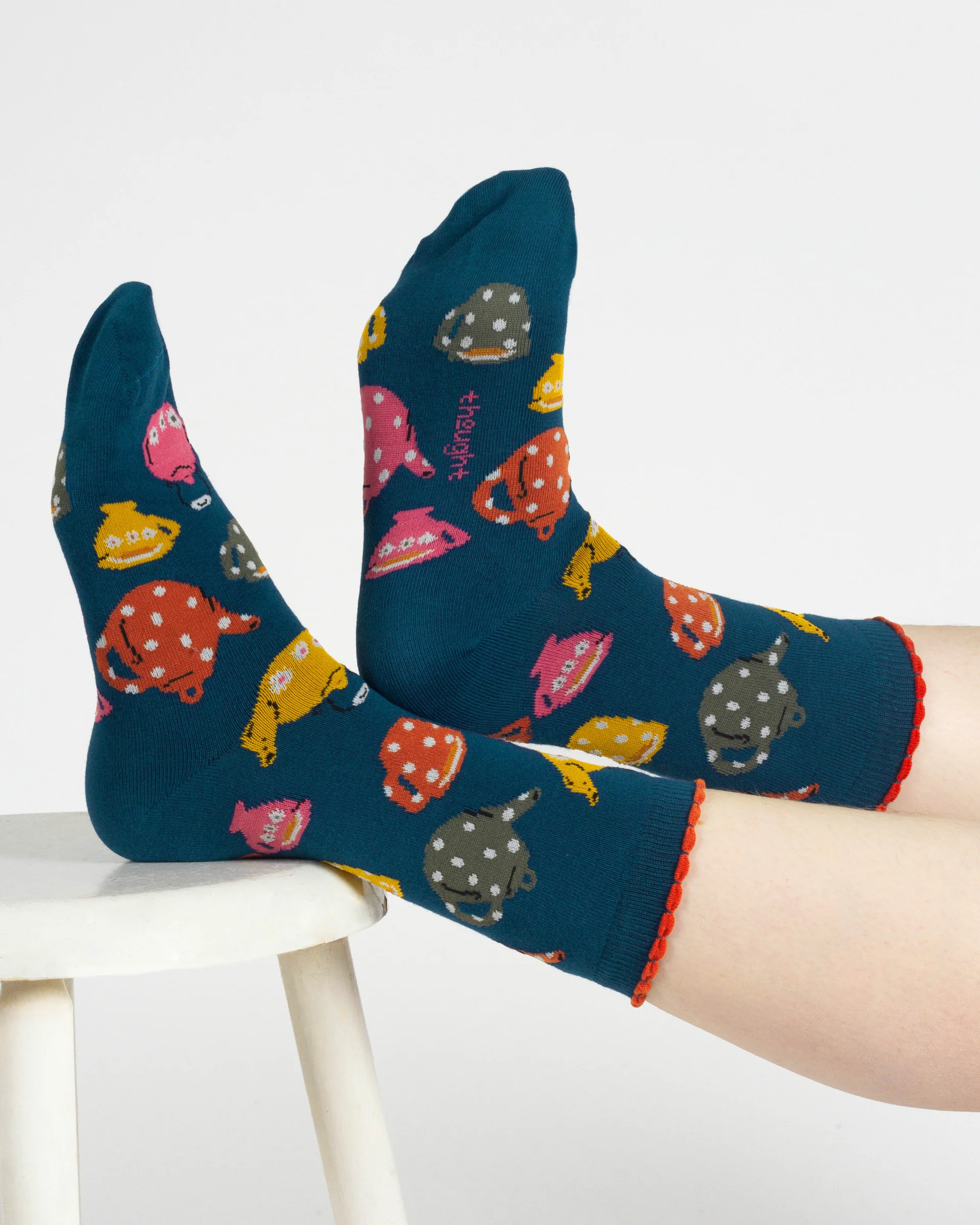 A Perfect Afternoon Organic Cotton Gift Box of 4 Socks - Multi - Flockneti