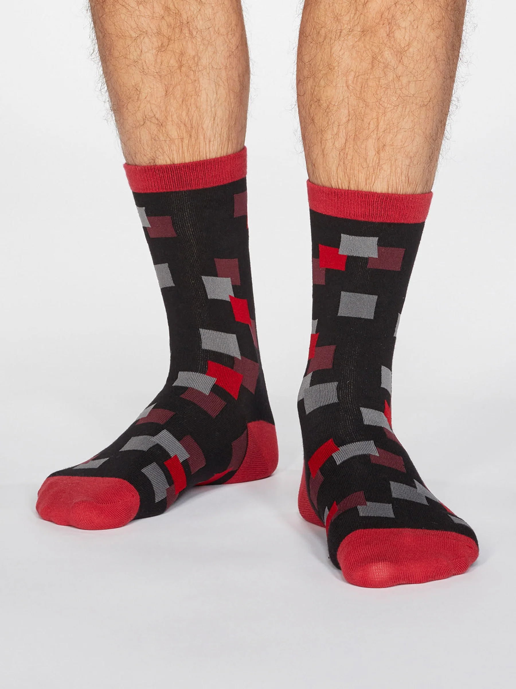 Evan Square Socks - Black - Flockneti