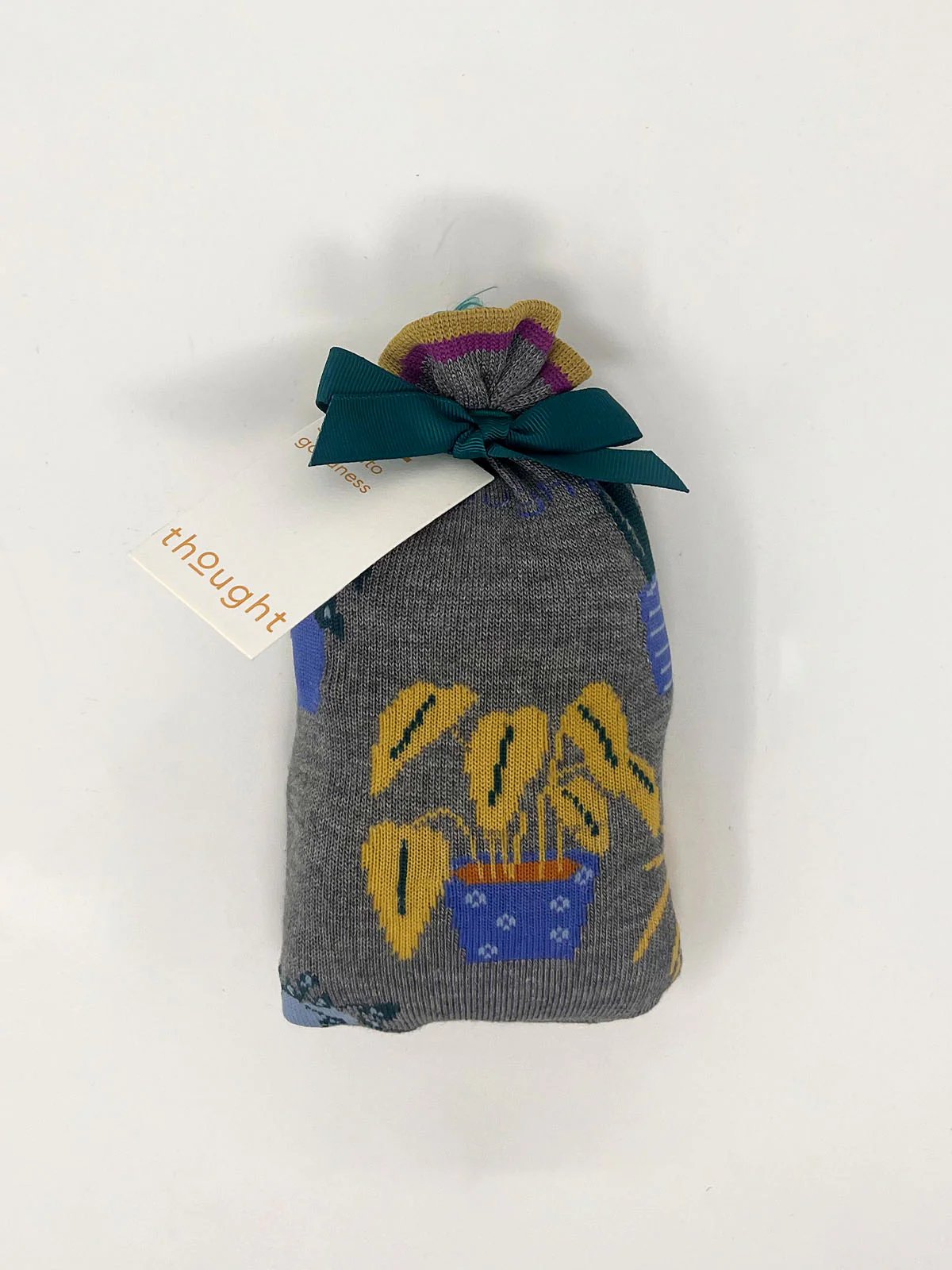 Dracaena House Plant Bamboo Socks In A Bag - Multi - Flockneti