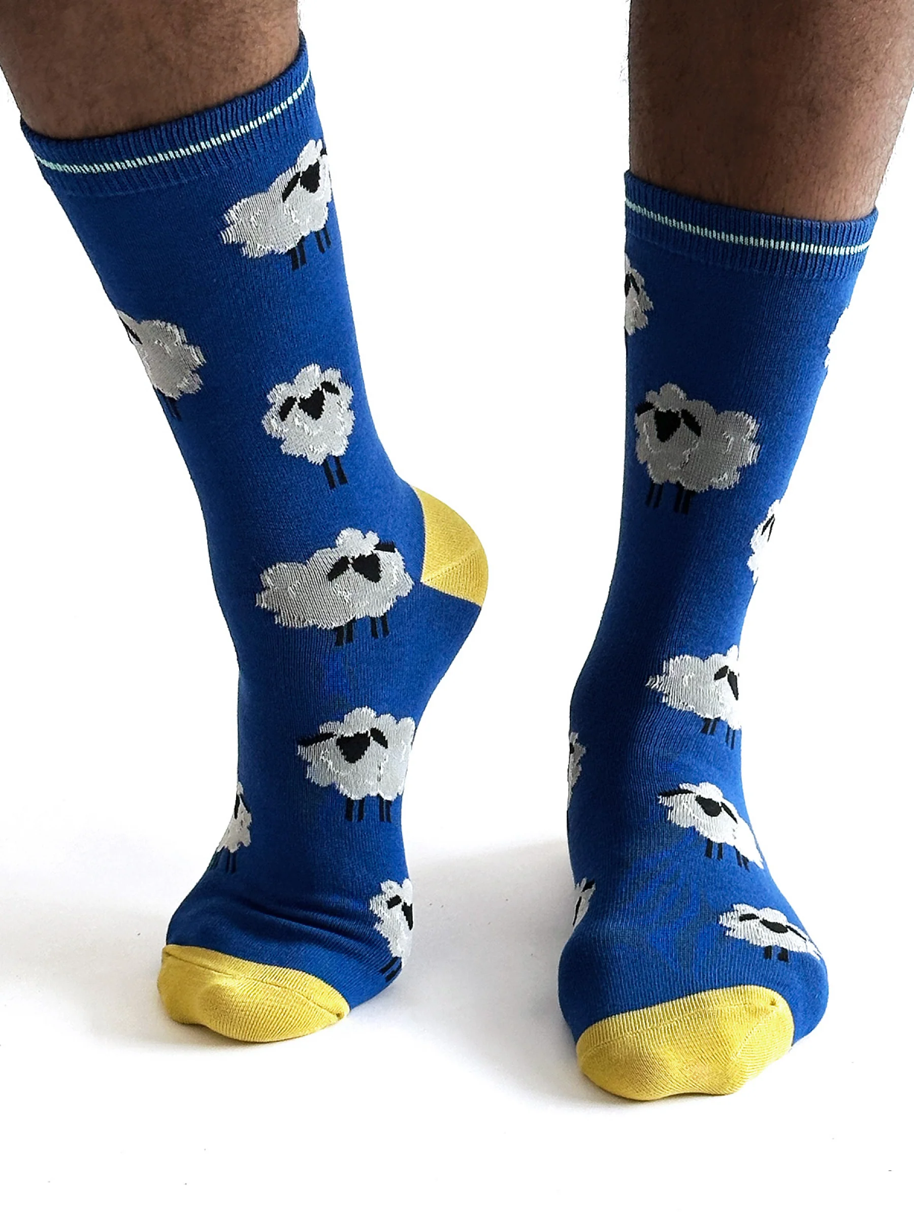 Elliot Sheep Bamboo Socks - Dark Blue - Flockneti