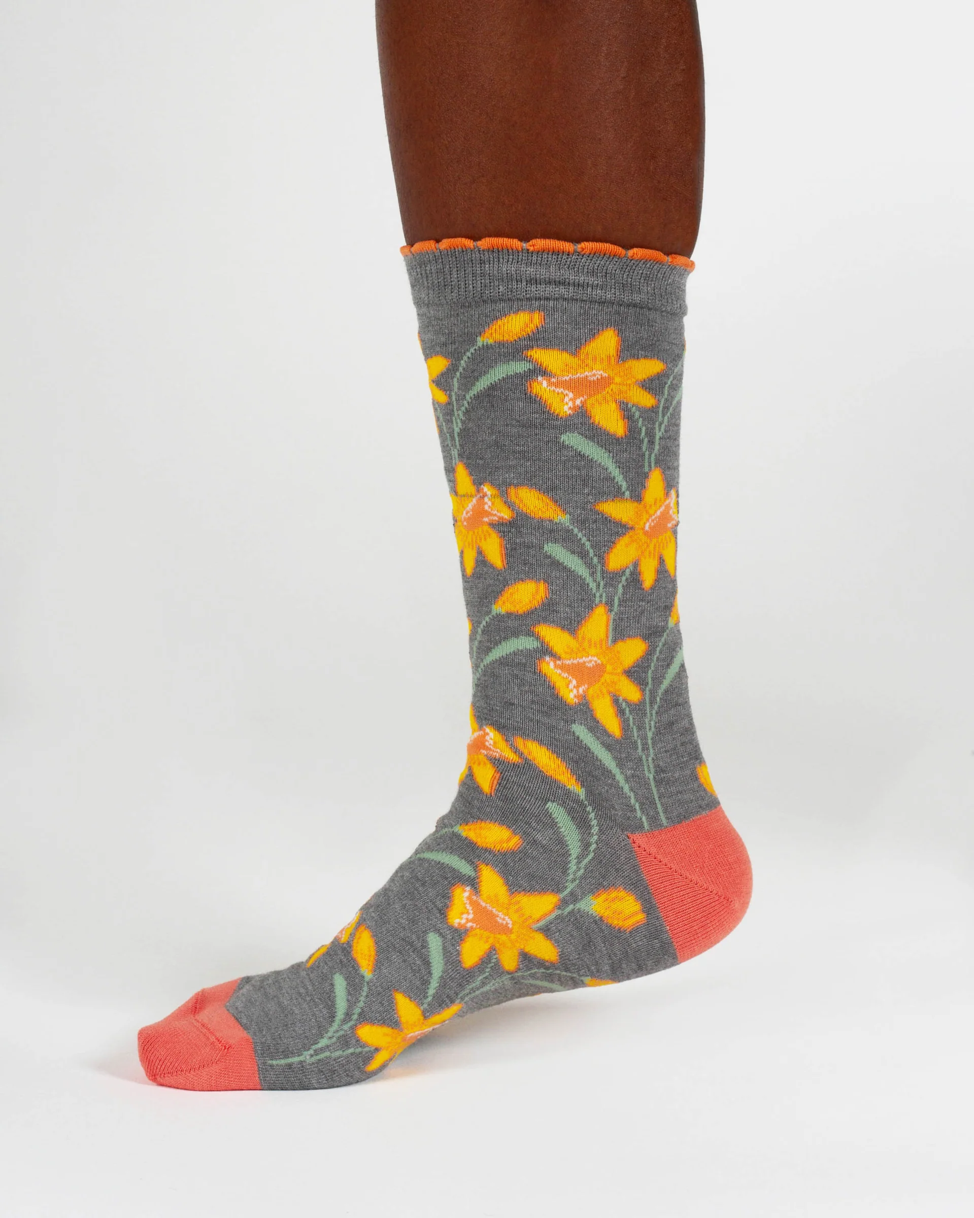 Womens March Birth Flower Sock - Daffodil - Flockneti