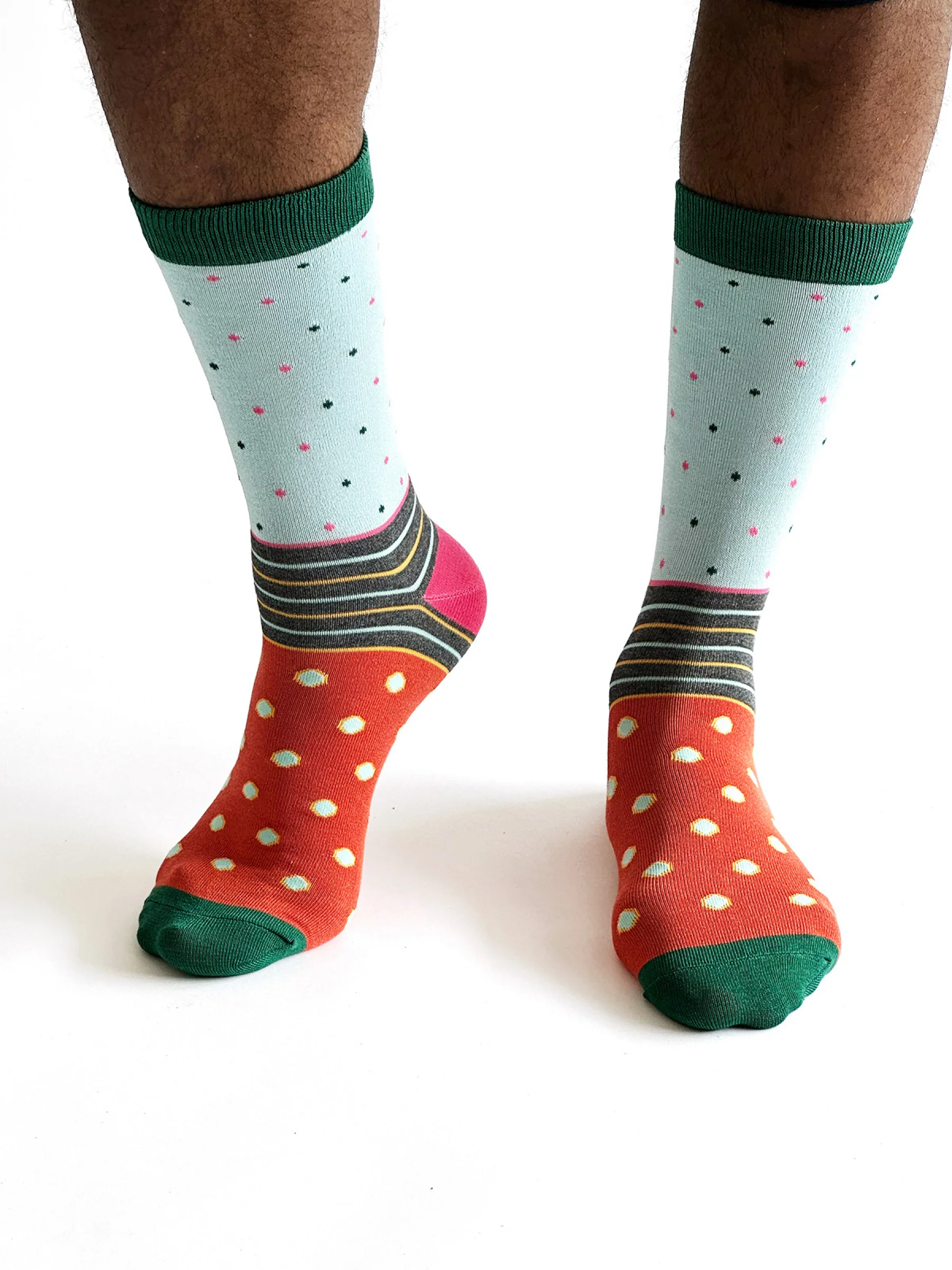 Conall Spot Bamboo Socks - Light Blue - Flockneti
