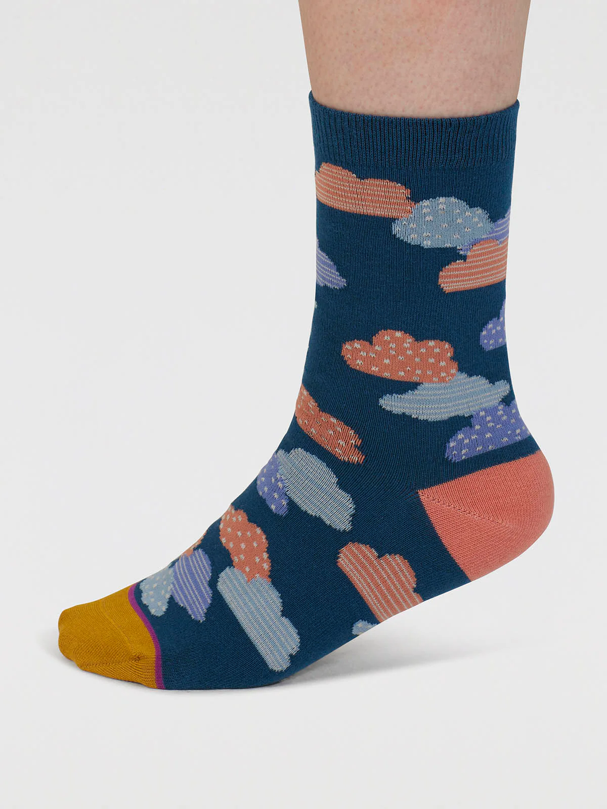 Oriane Weather Organic Cotton Socks - Chambray Blue - Flockneti
