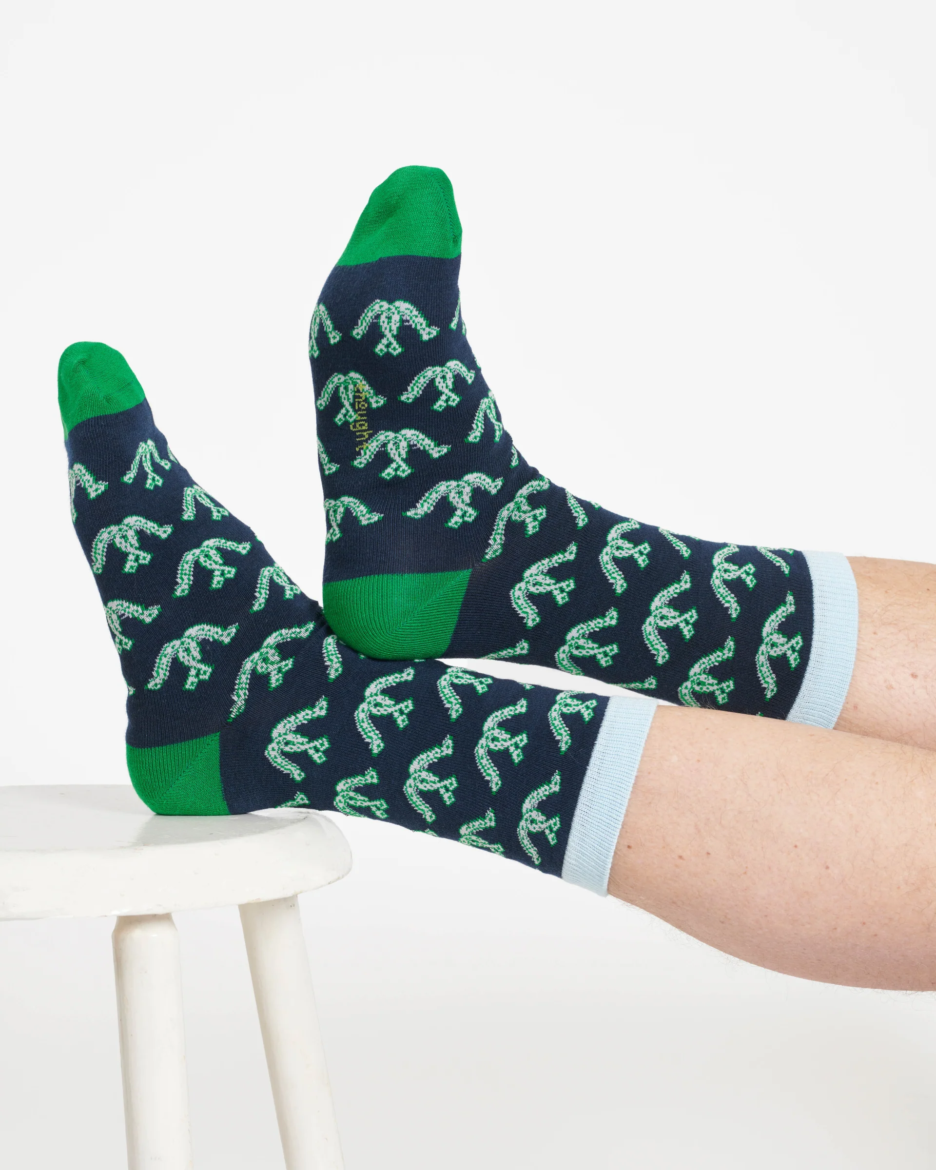 Mens Good Luck Bamboo 3 Pack of Socks - Green/Navy/Grey - Flockneti