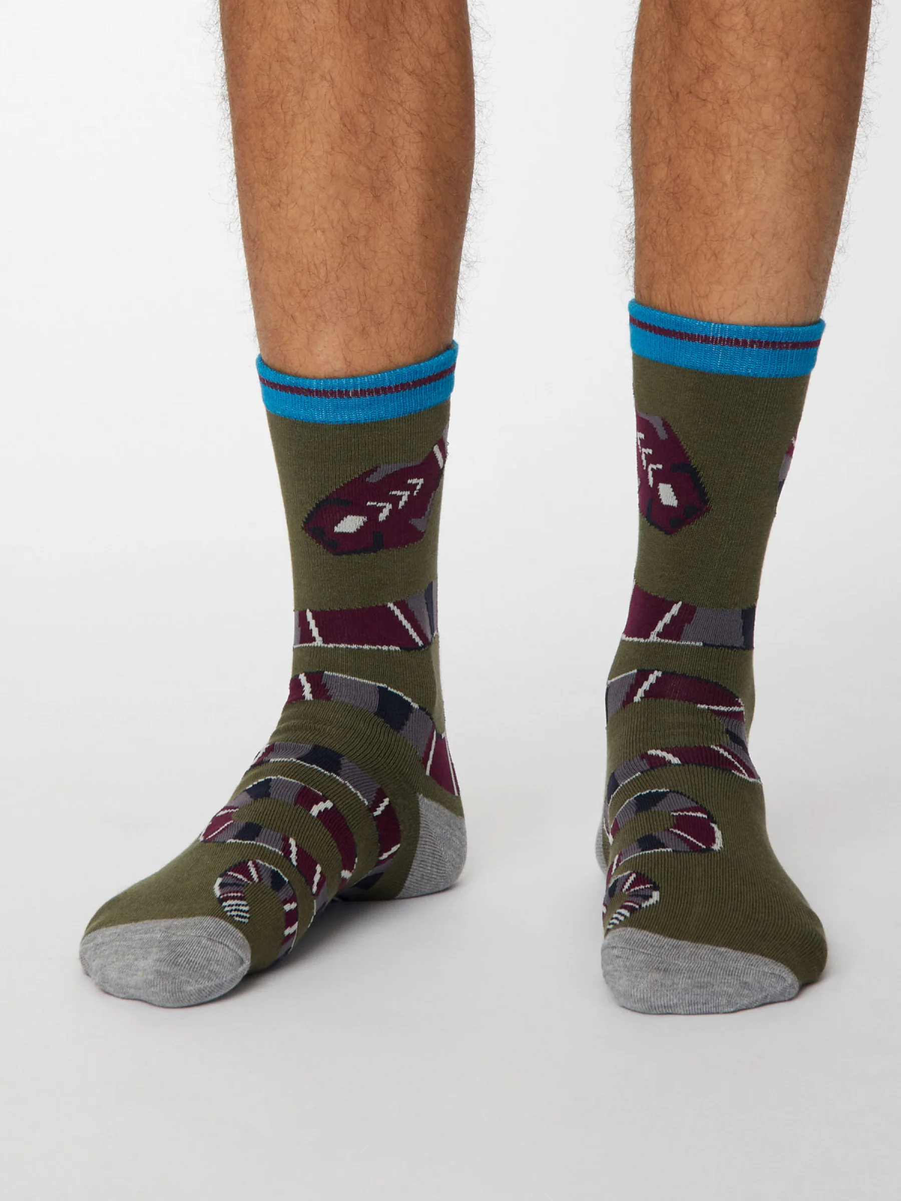Serpent Socks - Khaki Green - Flockneti