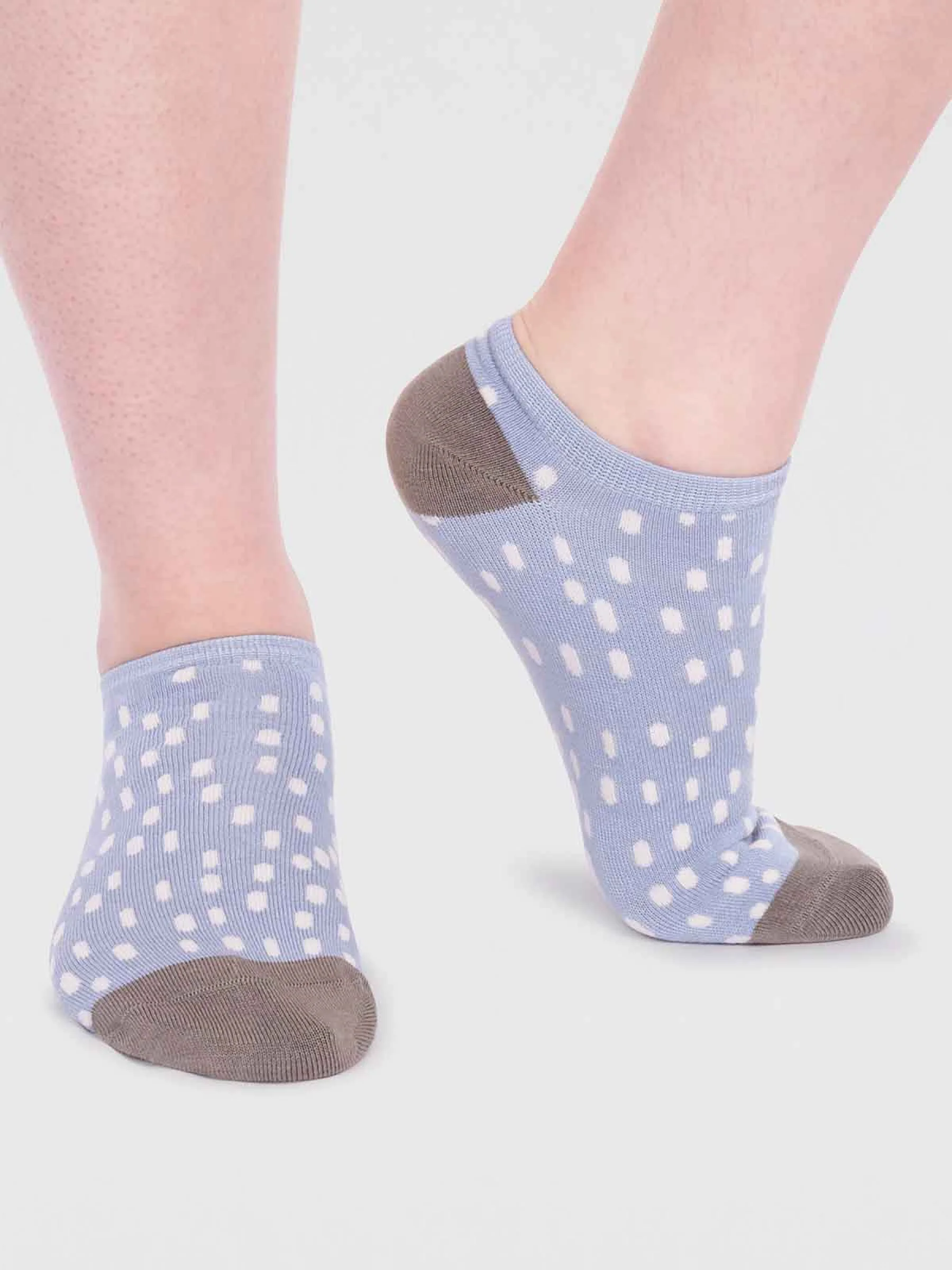 Serena Bamboo Spot Trainer Sock - Foam Blue - Flockneti