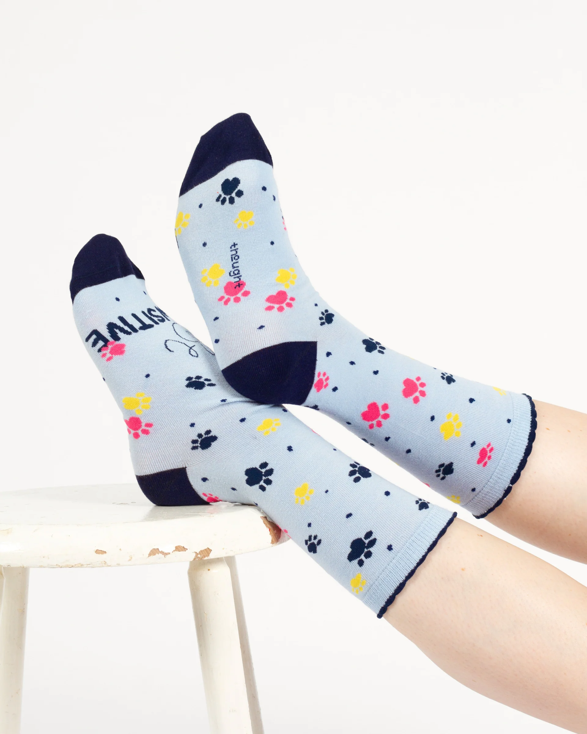 Be Pawsitive Organic Cotton 2 Socks in a Bag - Blue Multi - Flockneti