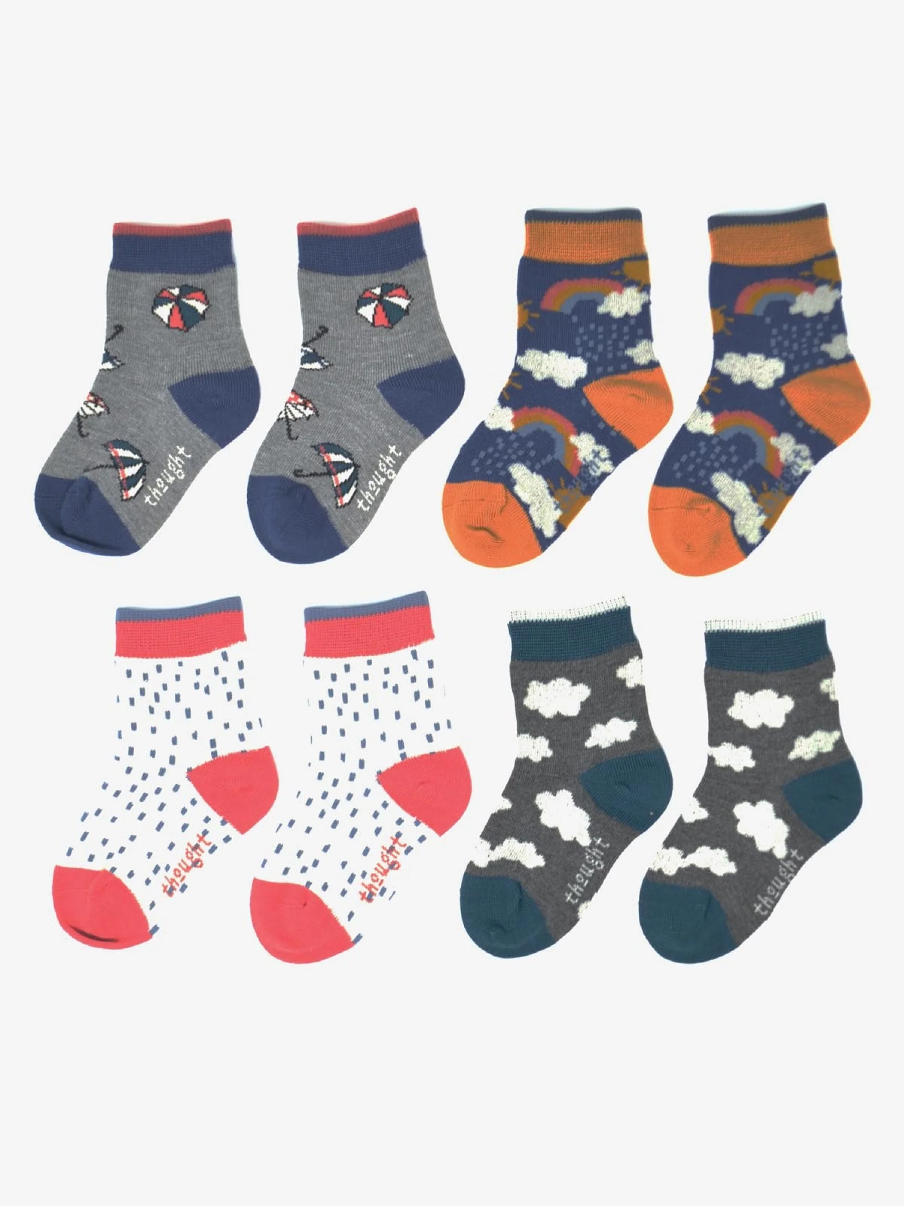 Overcast Kids 4 Socks Gift Box - Multi - Flockneti