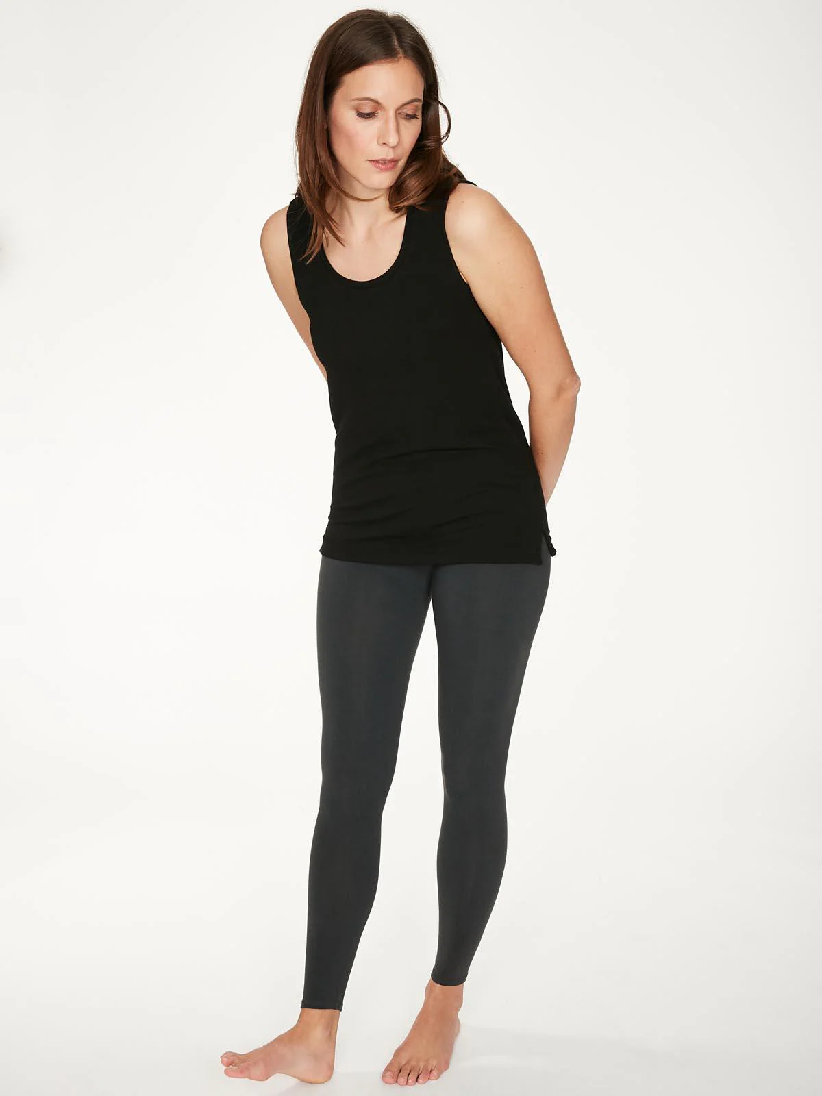 Essential Bamboo Organic Cotton Leggings - Pewter - Flockneti