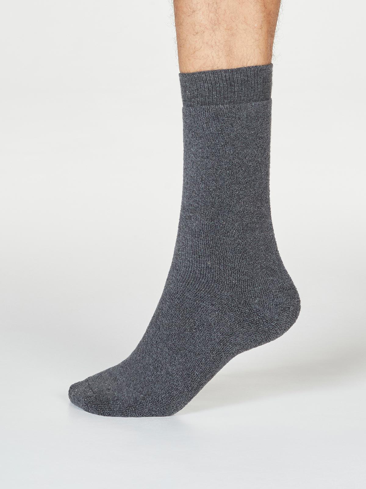 Walker Socks - Dark Grey Marle - Flockneti