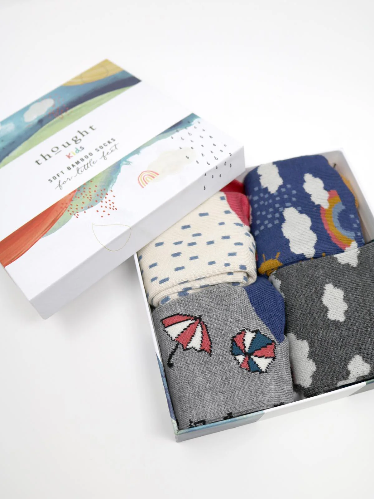 Overcast Kids 4 Socks Gift Box - Multi - Flockneti