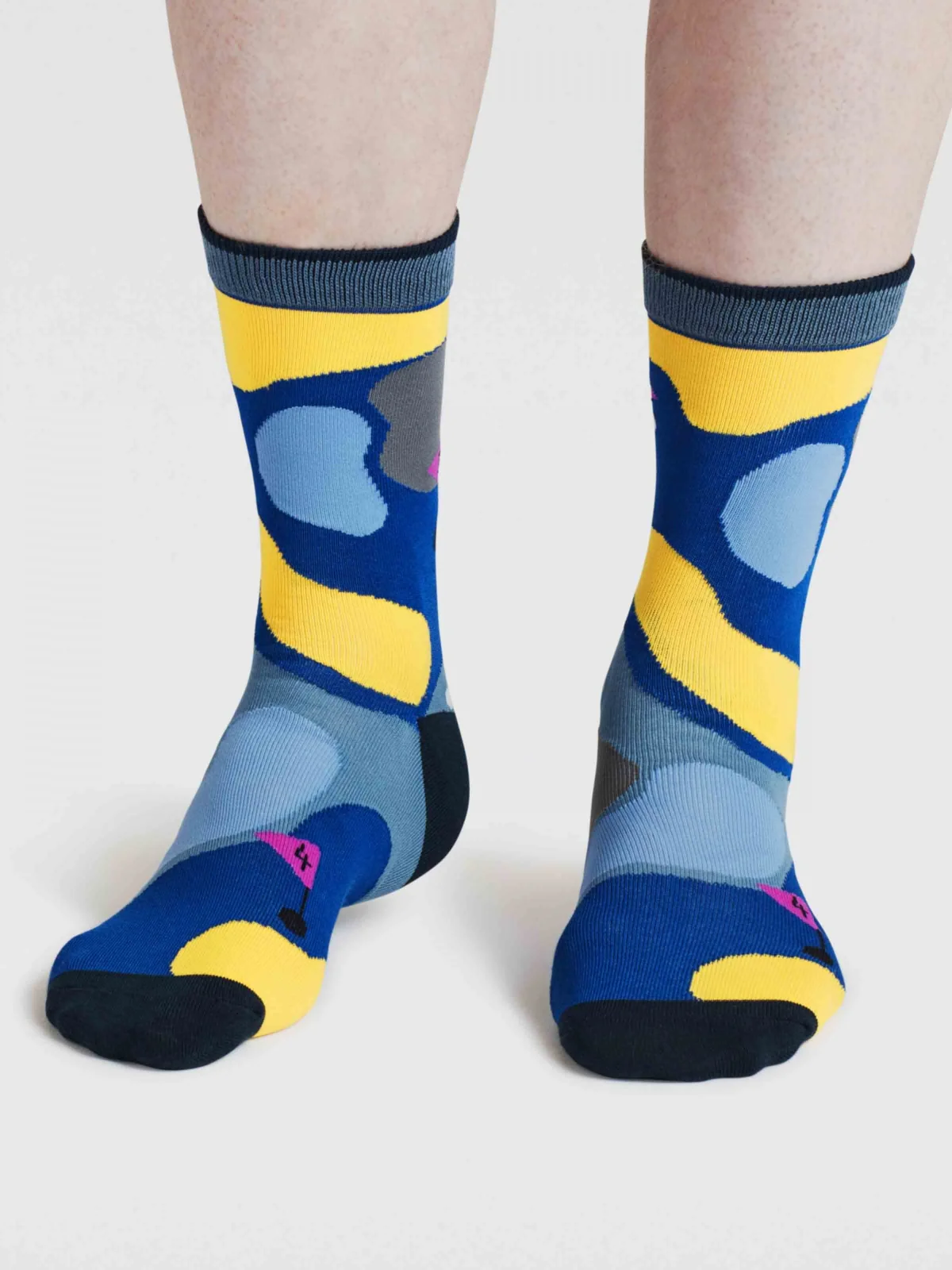 Kinley Golf Course Bamboo Socks - Cobalt Blue - Flockneti