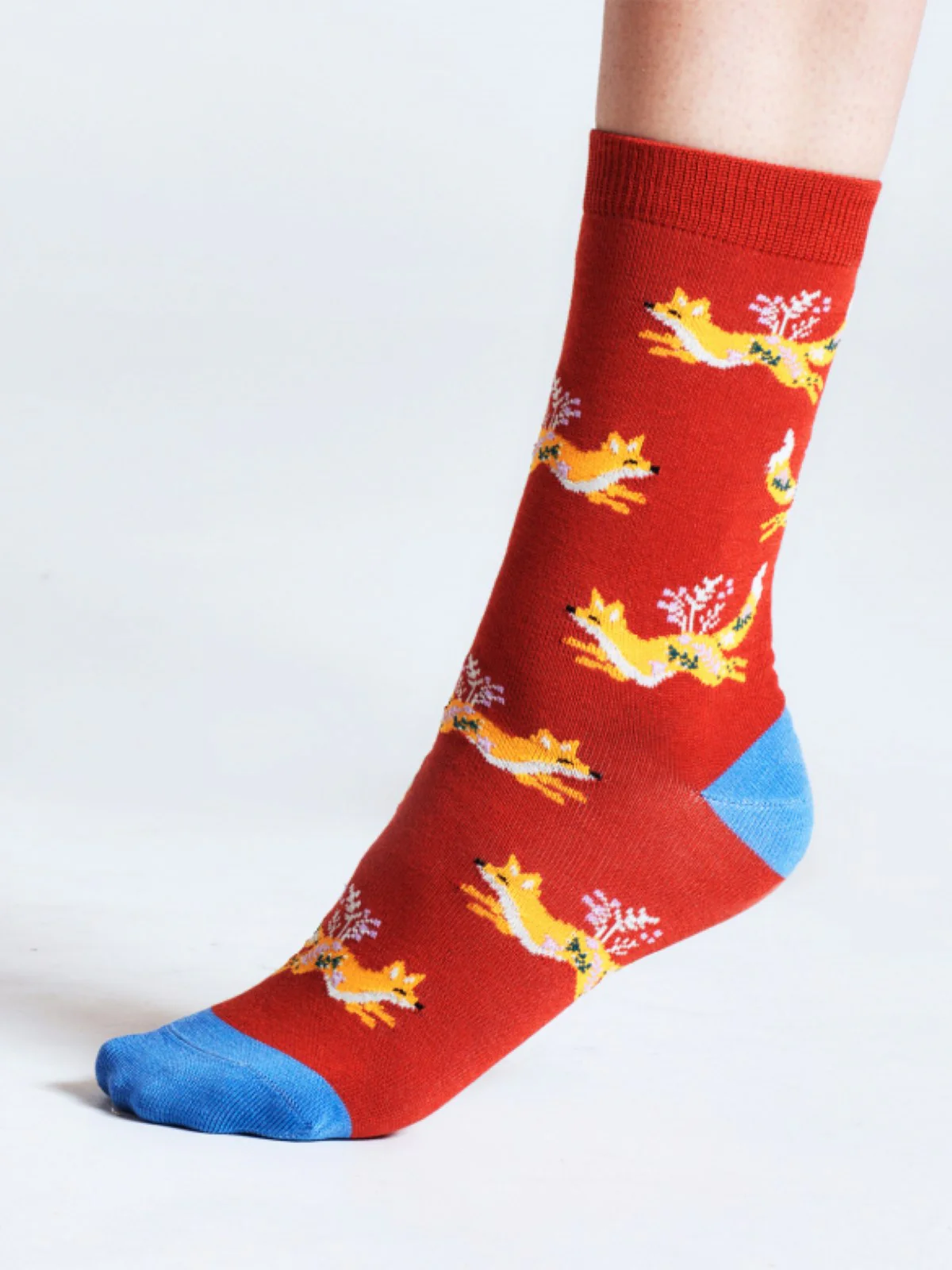 Bess Fox Bamboo Socks - Dark Orange - Flockneti