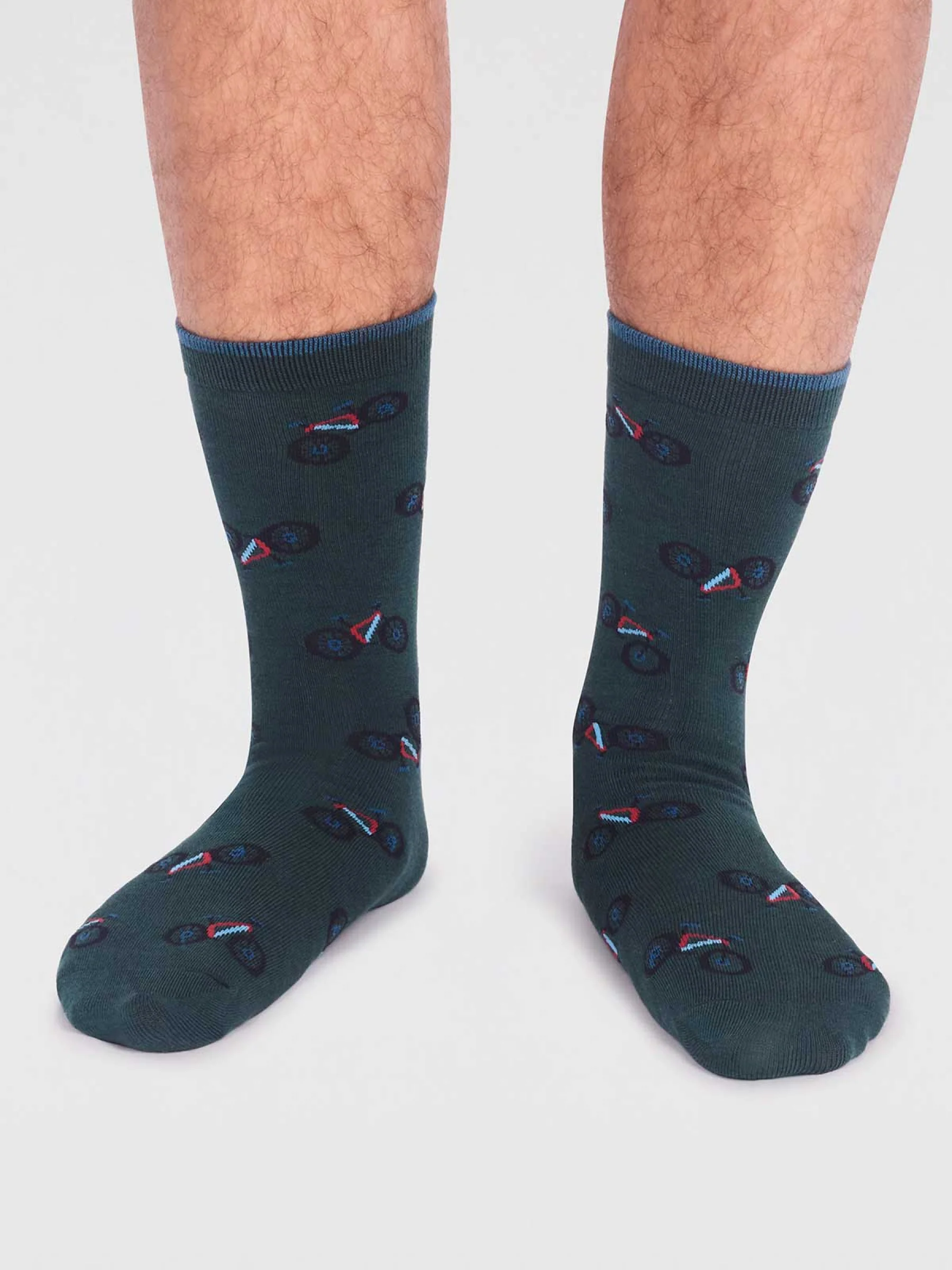 Marquis Bamboo Bike Sock  - Forest Green - Flockneti