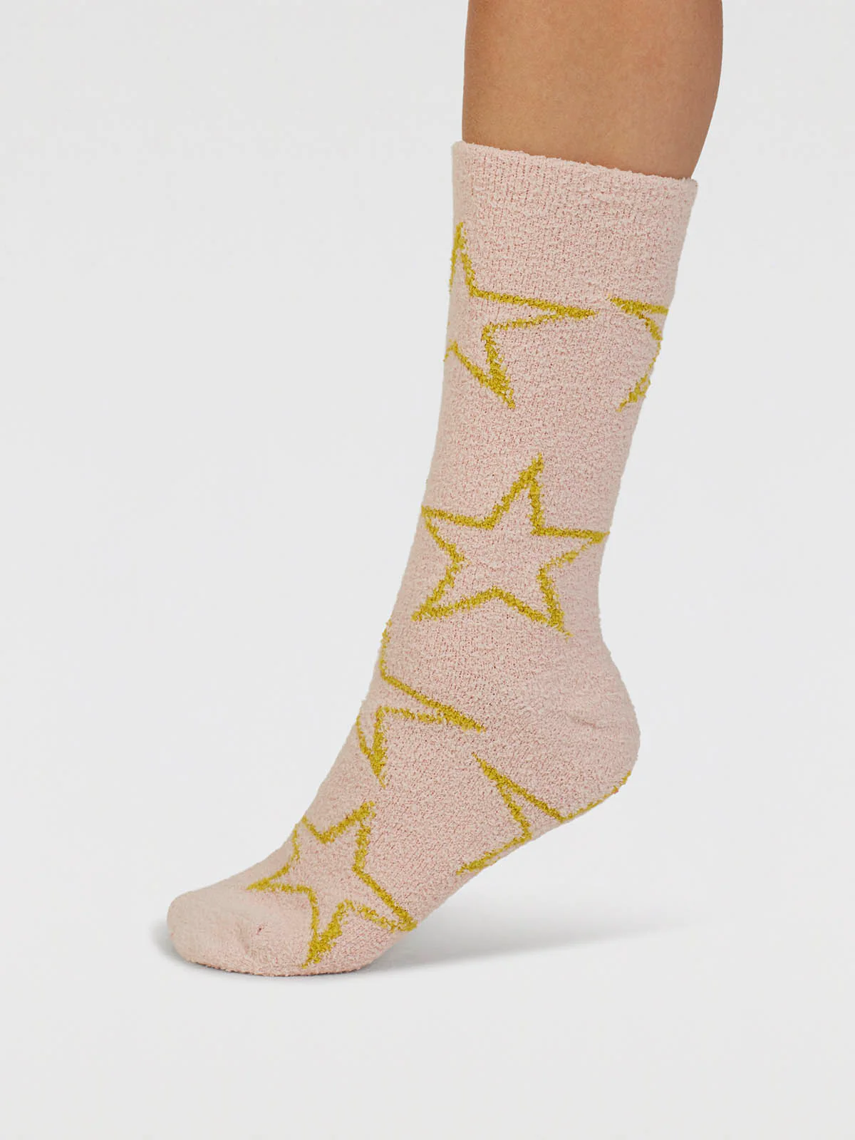 Marjorie Fluffy Slipper Socks - Faded Rose Pink - Flockneti