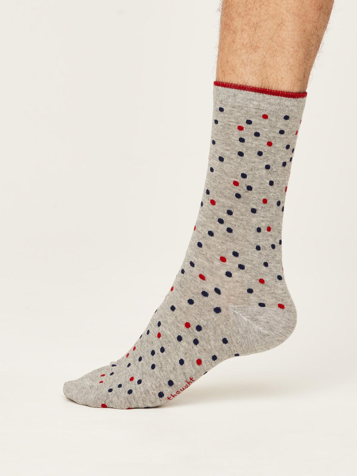 Spotty Socks - Mid Grey Marle - Flockneti