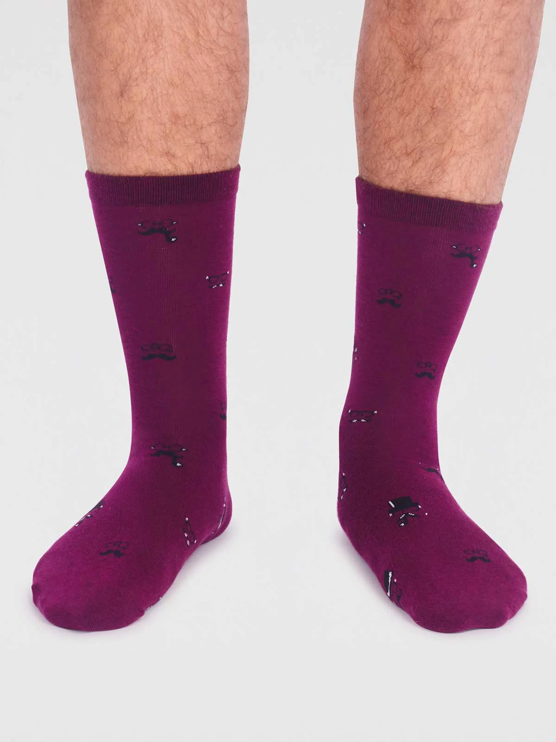 Jett Organic Cotton Smart Socks - Fig Purple - Flockneti