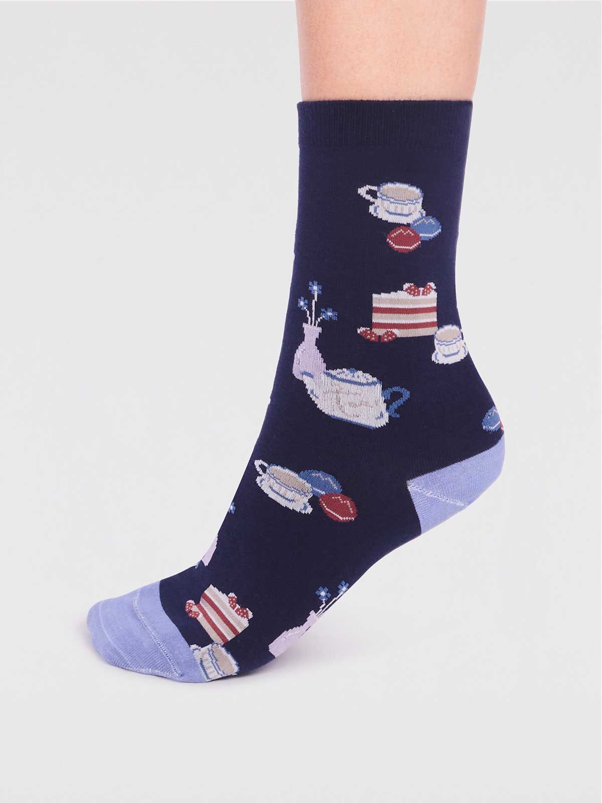 Fiona Organic Cotton Afternoon Tea Sock Box - Multi - Flockneti