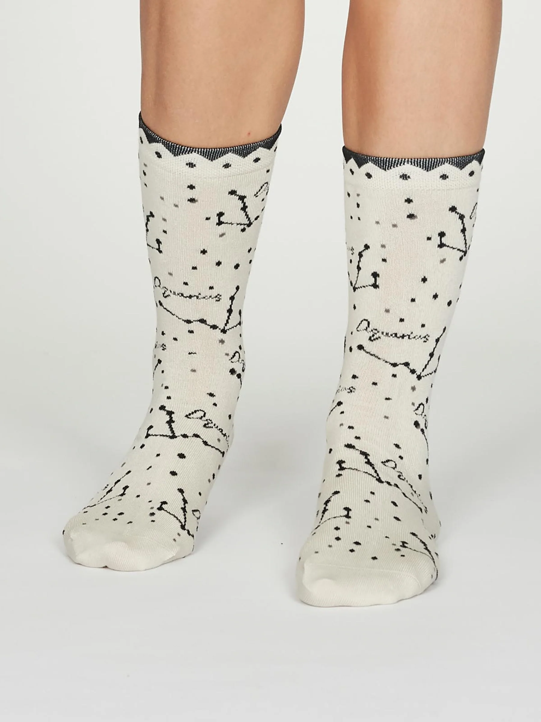 Aquarius Zodiac Bamboo Organic Cotton Horoscope Star Sign Socks - Flockneti