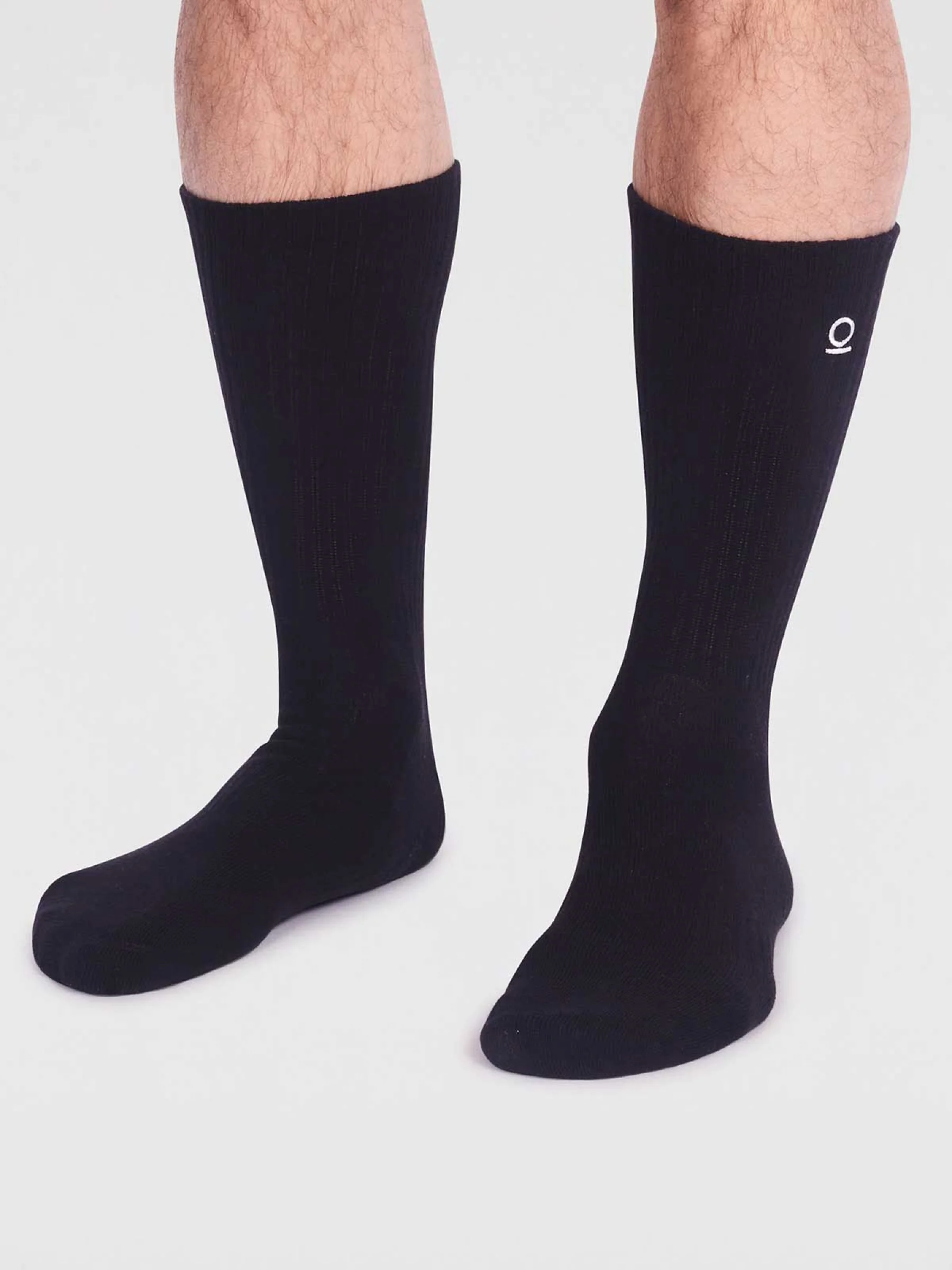 Rafael Organic Cotton Sport Socks - Black - Flockneti