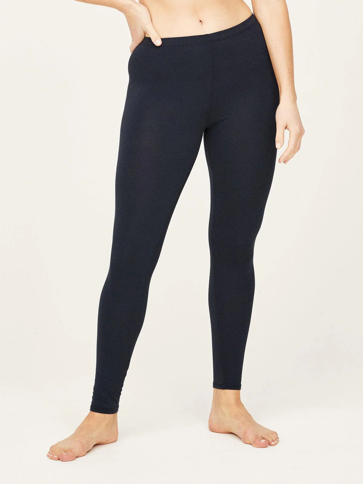 Essential Bamboo Organic Cotton Leggings - Midnight Navy - Flockneti
