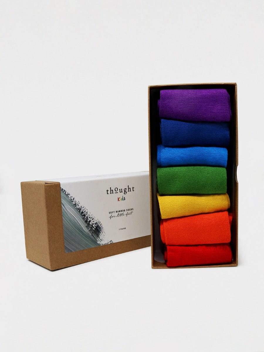 Baby Rainbow Bamboo 7 Pack Sock Box - Flockneti