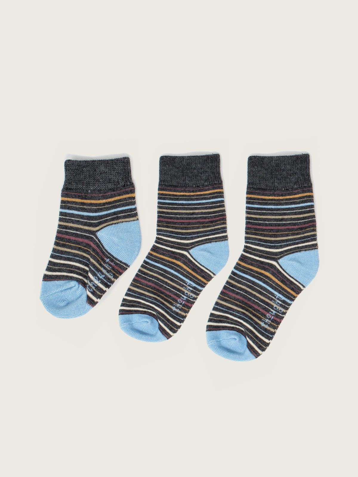 BABY MULTICOLOURED RAINBOW BOX OF 4 SOCKS - MULTI - Flockneti